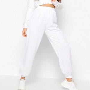 Basic White Joggers